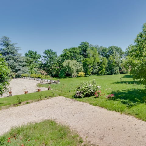 Wander around the estate's pretty gardens on a sunny day