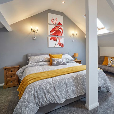Fall into bed in one of the four serenely decorated bedrooms