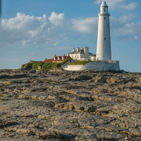 Take the short journey to Whitley Bay to find a quaint beach with golden sand