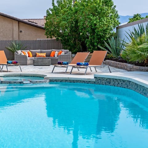 Soak up the sun while staying cool in the relaxing swimming pool