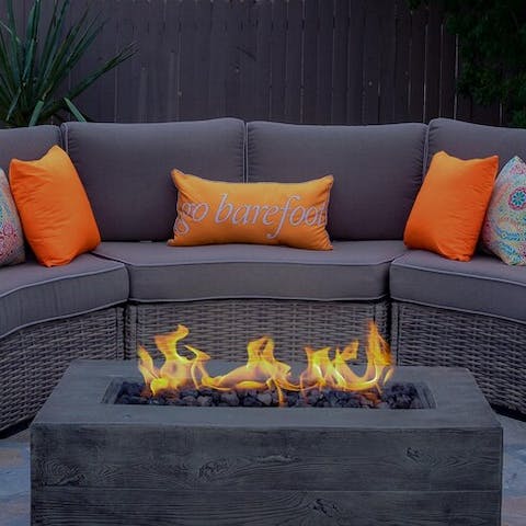 Stargaze on clear nights while staying cosy next to the outdoor fire pit