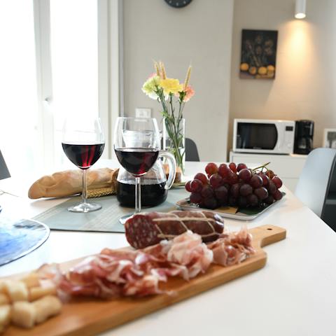 Gather round the dining table for a home-cooked meal from the fully-equipped kitchen