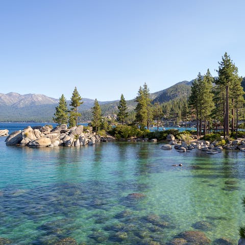 Take in the views of Lake Tahoe steps away from your front door