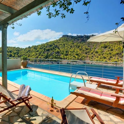 Soak up the sun beside your private pool