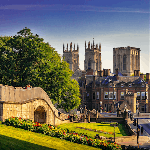 Explore the ancient city on your doorstep – your home is just a twelve-minute walk from York Minster   