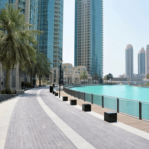 Take a stroll along nearby Dubai Marina Walk