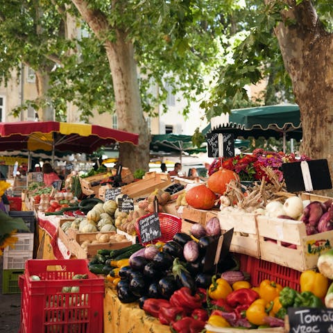 Pick up some fresh local produce from the famous Marché Forville