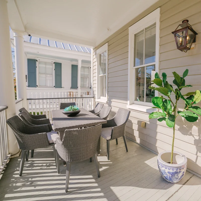 Dine al fresco on the picture-perfect porch
