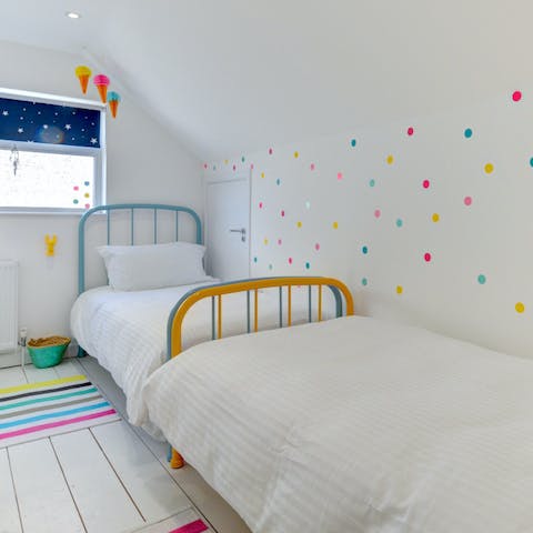 Let the kids' imaginations run wild in this bright, colourful bedroom