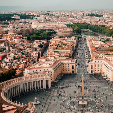 Walk fifteen minutes to reach the museums and Sistine Chapel at the Vatican