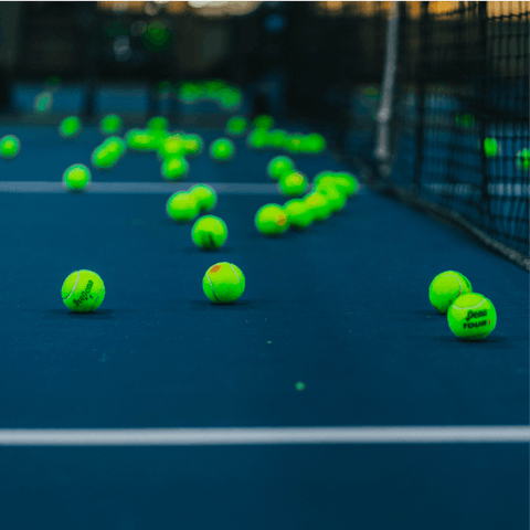 Challenge your loved ones to a game of padel on the private court