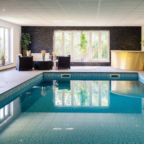 Make a splash in the shared indoor heated pool