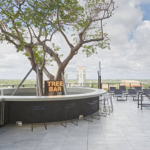 Enjoy a mojito at the rooftop bar with its fantastic views over Fort Lauderdale
