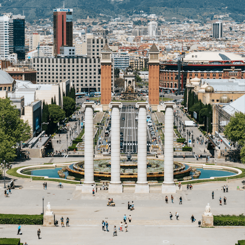 Take the eighteen-minute metro ride straight to the Plaza España