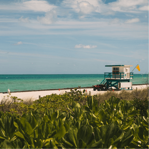 Cross the street and be on North Shore Beach in under five minutes