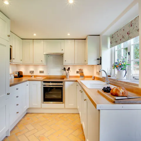 Rustle up a home-cooked meal in the country kitchen