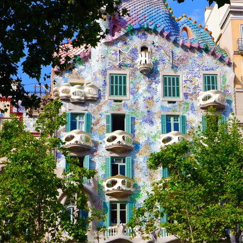 Head to Casa Batlló after tapas for lunch, just nineteen minutes from home