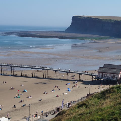 Walk two minutes down the hill to Saltburn's sprawling beach