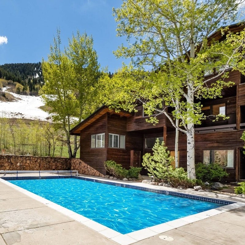 Swim in the sparking turquoise pool in the summer months