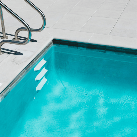 Take a refreshing dip in the communal pool 