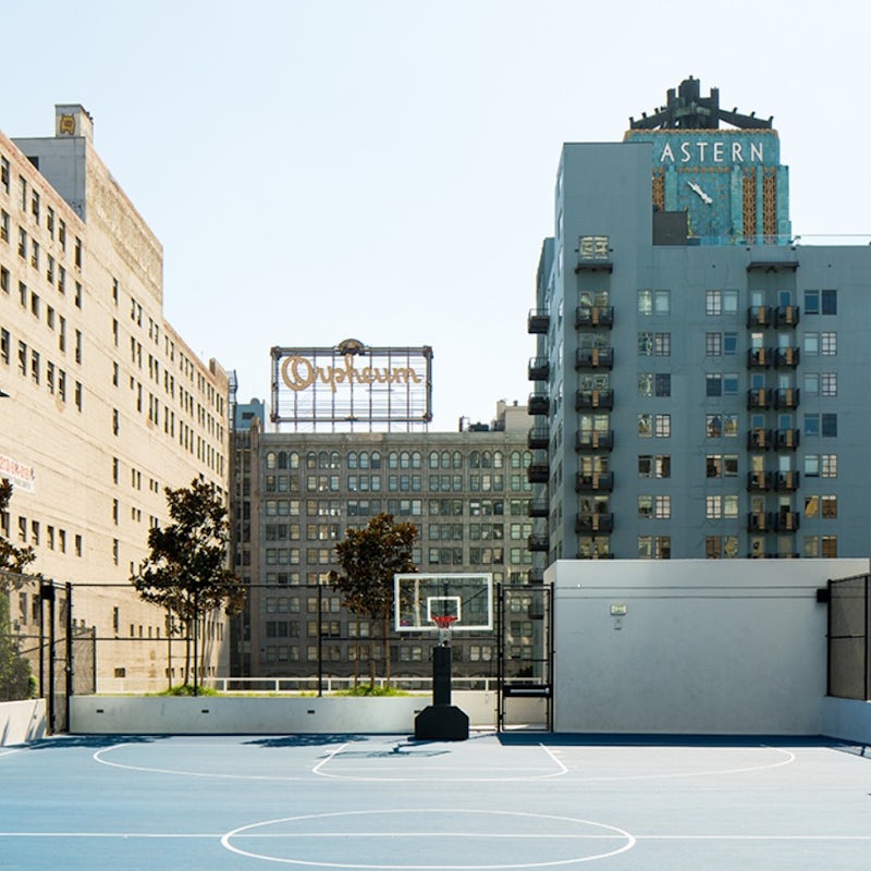 Play some basketball on the communal courts