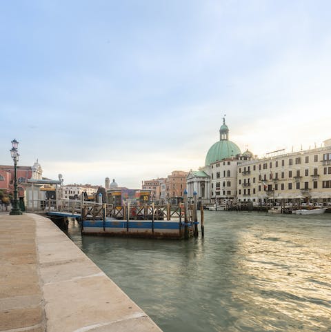 Stay in an apartment opposite the Grand Canal and catch ferries to the furthest reaches of Venice