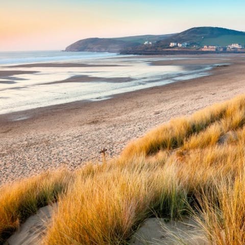 Croyde's fantastic surf beach is just minutes away