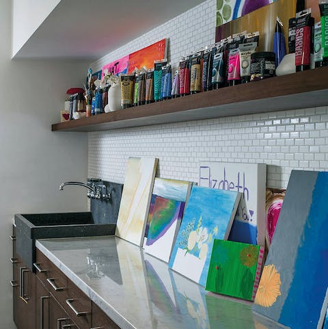 Create a masterpiece in the fully stocked art room