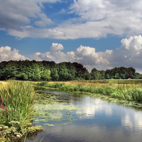 Stroll to the serene Het Grasbroek lake in just twenty-five minutes