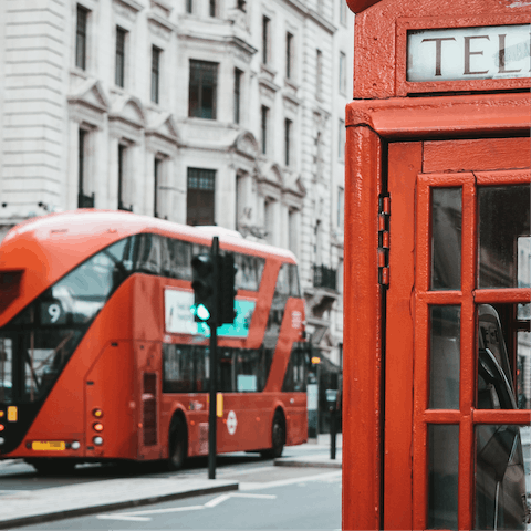 Stroll less than twenty minutes to the shopping paradise of Regent Street