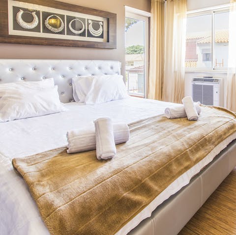Wake up gloriously rested in one of the plush bedrooms