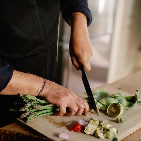 Hire a private chef to cook a meal at the house