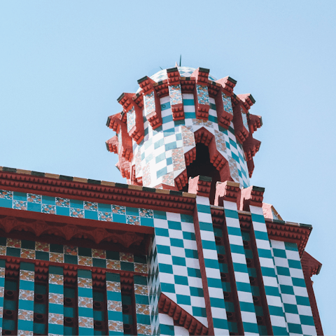 Visit Casa Vicens Gaudí – within easy walking distance