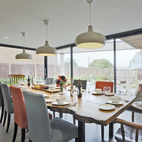 Dine on Suffolk produce in the modern extension