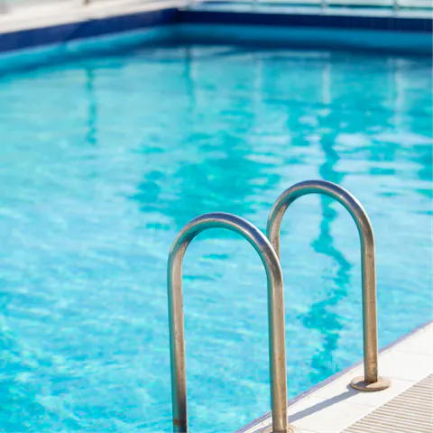 Cool off from the hot Arabian sun in the communal swimming pool