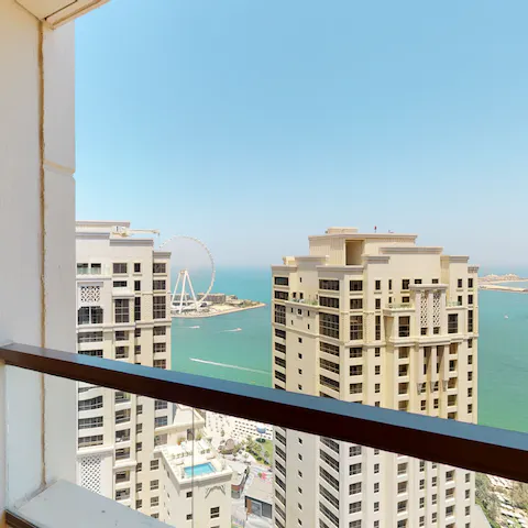 Take in stunning views of the Dubai Eye from your private balcony