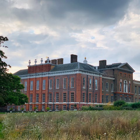 Visit Kensington Palace and its beautiful gardens, easily reachable on foot from home