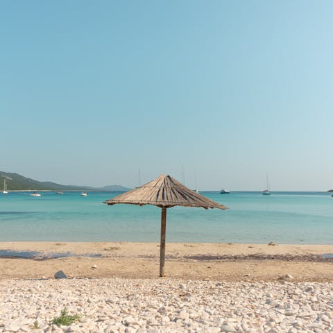 Splash in the sea at Punta Lagno beach, just 200m away