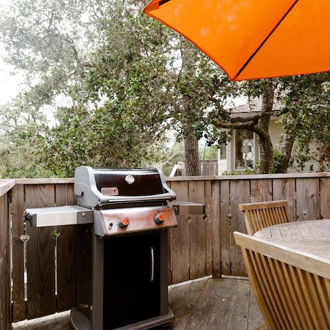 Get the barbecue going on sunny Californian afternoons and lay on a feast