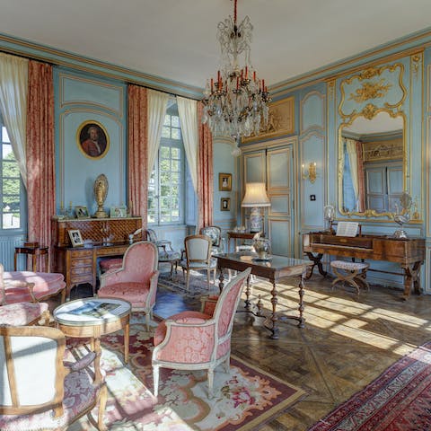 Have afternoon tea in the elegant salon