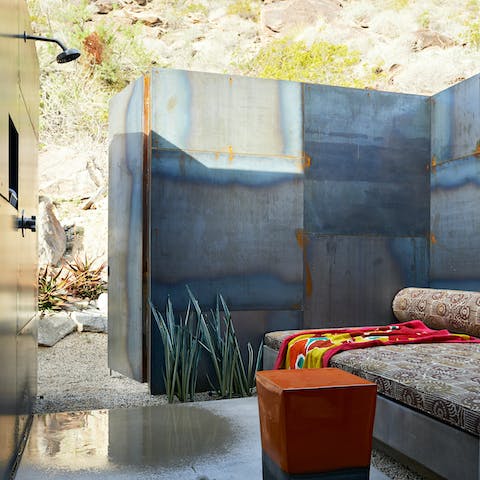 Cool down in the luxurious outdoor shower