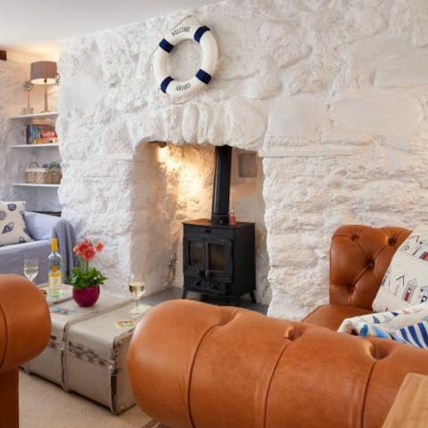 Cosy up in the evenings by the comforting log fire