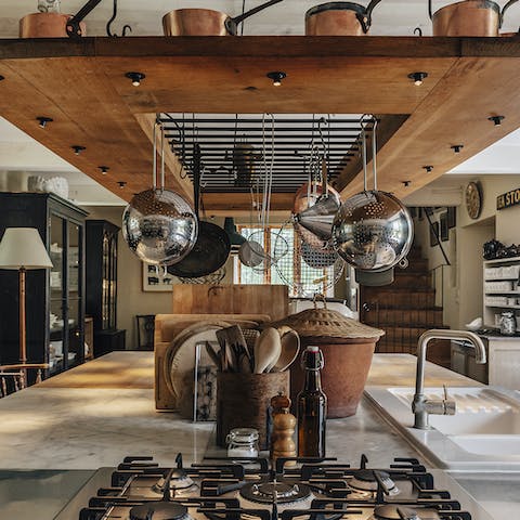 cook up a storm in a stunning kitchen that combines technology and tradition