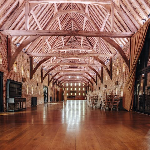 Use the grand barn to host the perfect fairytale wedding