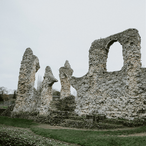 Visit the beautiful abbey ruins at Bury St Edmunds