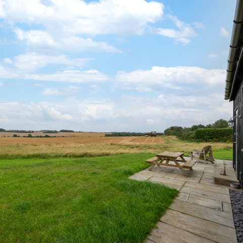 Dine alfresco outdoors as you bask in the sunshine