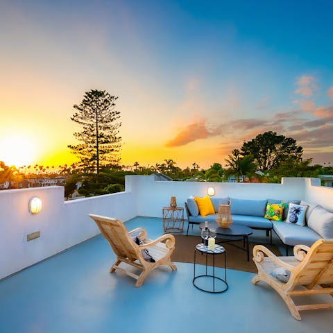Take in the sunsets from the rooftop terrace