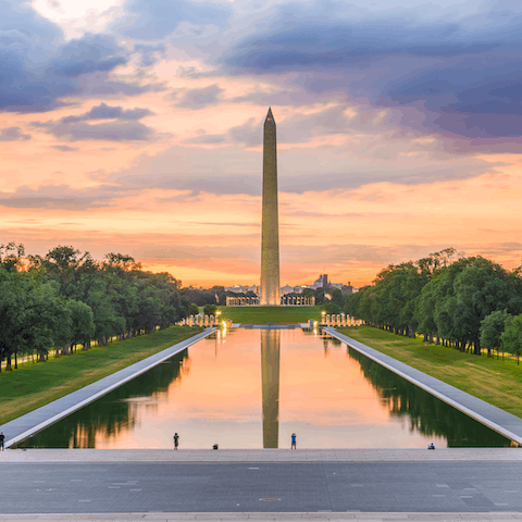 See the sights of Washington just a 15-minute drive away