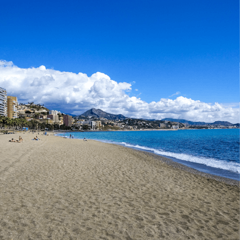 Spend a day at the beach – Playa de la Malagueta is a ten-minute drive away