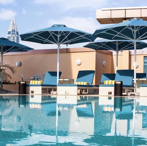 Enjoy a refreshing dip in the pool and cool off from the intense Dubai heat